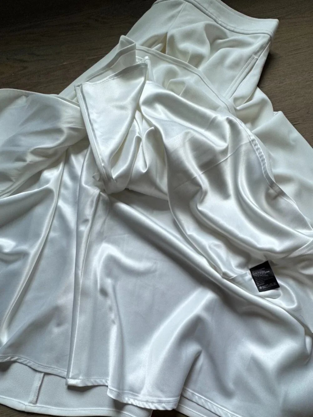 Jay Godfrey Ivory/Light White A-Line High-Waisted Maxi Skirt, Fully Lined - Picture 12 of 12